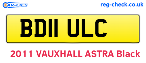 BD11ULC are the vehicle registration plates.