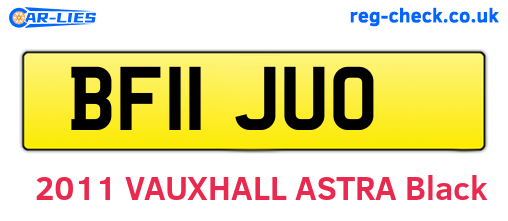 BF11JUO are the vehicle registration plates.