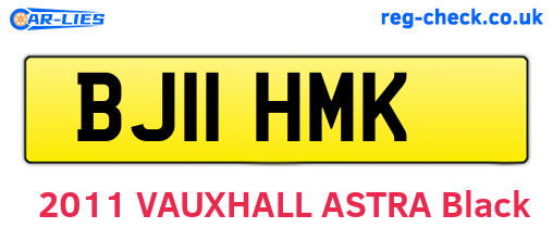 BJ11HMK are the vehicle registration plates.