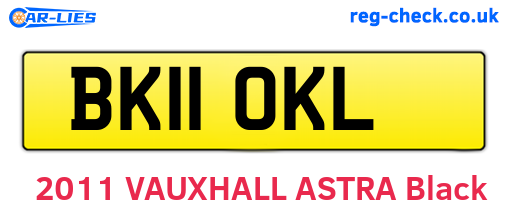 BK11OKL are the vehicle registration plates.