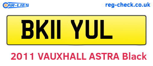 BK11YUL are the vehicle registration plates.