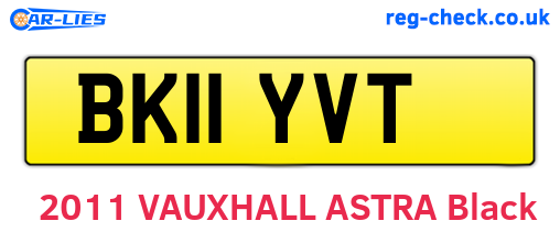 BK11YVT are the vehicle registration plates.