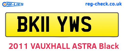 BK11YWS are the vehicle registration plates.
