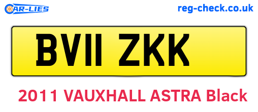 BV11ZKK are the vehicle registration plates.