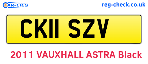 CK11SZV are the vehicle registration plates.