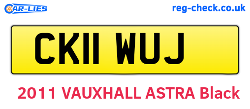 CK11WUJ are the vehicle registration plates.
