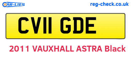 CV11GDE are the vehicle registration plates.
