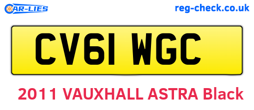CV61WGC are the vehicle registration plates.