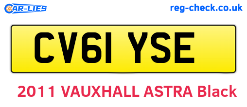 CV61YSE are the vehicle registration plates.