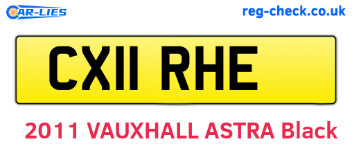 CX11RHE are the vehicle registration plates.