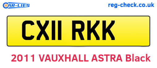 CX11RKK are the vehicle registration plates.