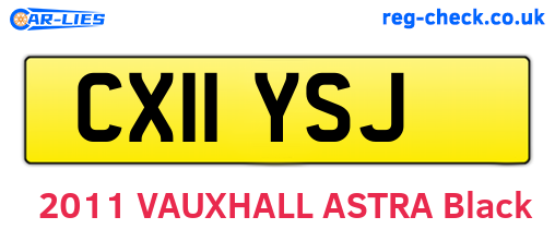 CX11YSJ are the vehicle registration plates.