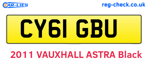 CY61GBU are the vehicle registration plates.