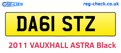 DA61STZ are the vehicle registration plates.