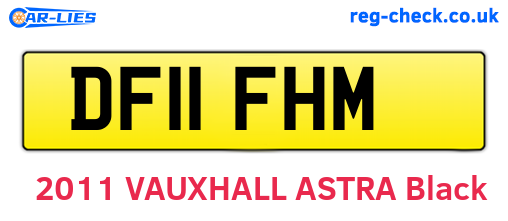 DF11FHM are the vehicle registration plates.