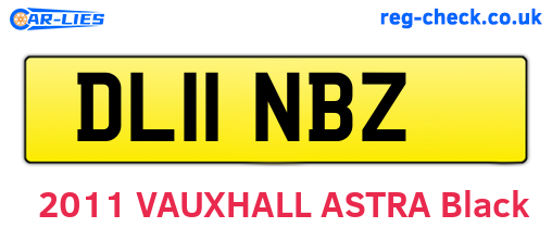 DL11NBZ are the vehicle registration plates.