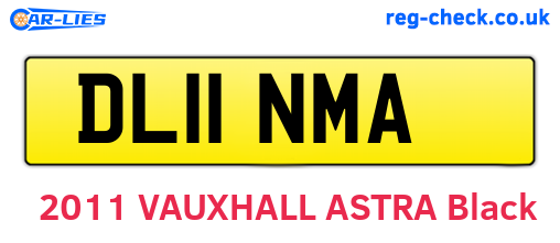 DL11NMA are the vehicle registration plates.
