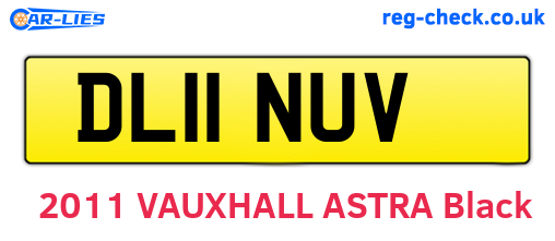 DL11NUV are the vehicle registration plates.