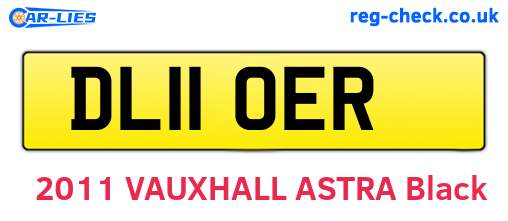 DL11OER are the vehicle registration plates.
