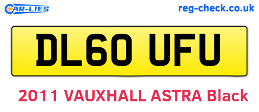 DL60UFU are the vehicle registration plates.
