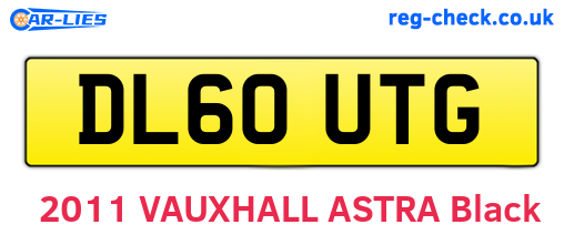 DL60UTG are the vehicle registration plates.