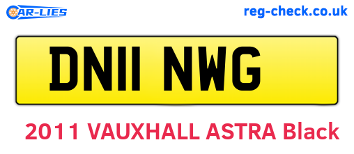 DN11NWG are the vehicle registration plates.