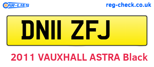DN11ZFJ are the vehicle registration plates.