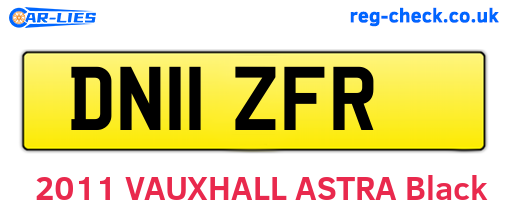 DN11ZFR are the vehicle registration plates.