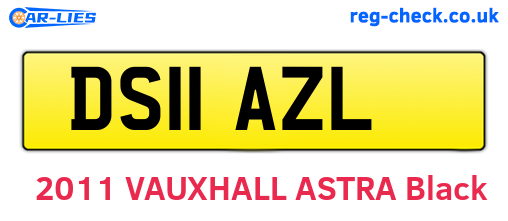 DS11AZL are the vehicle registration plates.