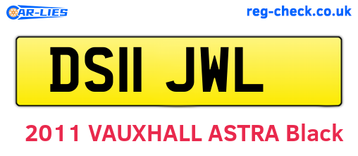 DS11JWL are the vehicle registration plates.