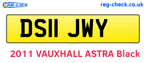 DS11JWY are the vehicle registration plates.