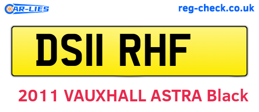 DS11RHF are the vehicle registration plates.