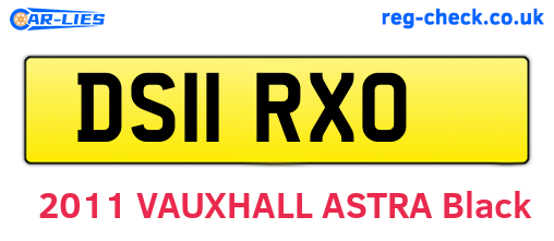 DS11RXO are the vehicle registration plates.