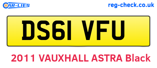 DS61VFU are the vehicle registration plates.