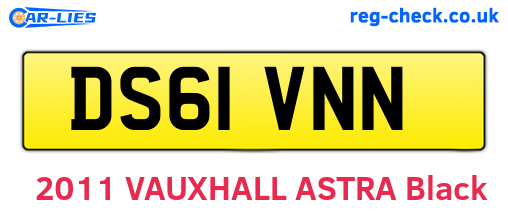 DS61VNN are the vehicle registration plates.