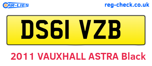 DS61VZB are the vehicle registration plates.