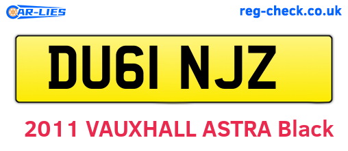 DU61NJZ are the vehicle registration plates.