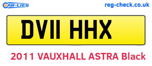 DV11HHX are the vehicle registration plates.