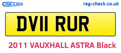 DV11RUR are the vehicle registration plates.