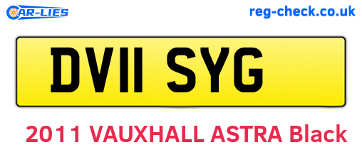 DV11SYG are the vehicle registration plates.