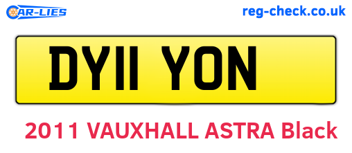 DY11YON are the vehicle registration plates.