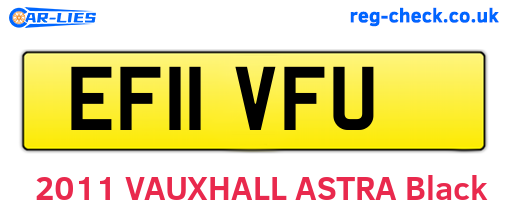 EF11VFU are the vehicle registration plates.