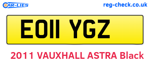 EO11YGZ are the vehicle registration plates.
