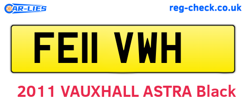 FE11VWH are the vehicle registration plates.