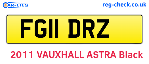 FG11DRZ are the vehicle registration plates.