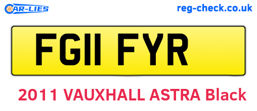 FG11FYR are the vehicle registration plates.