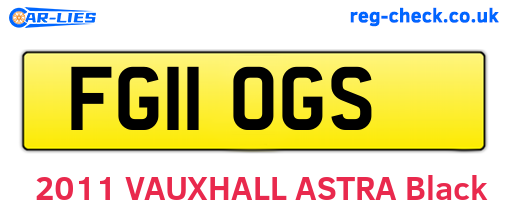 FG11OGS are the vehicle registration plates.