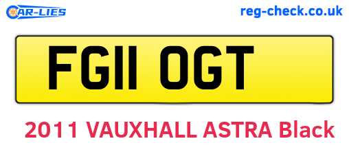 FG11OGT are the vehicle registration plates.