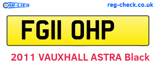 FG11OHP are the vehicle registration plates.