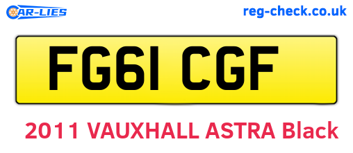 FG61CGF are the vehicle registration plates.